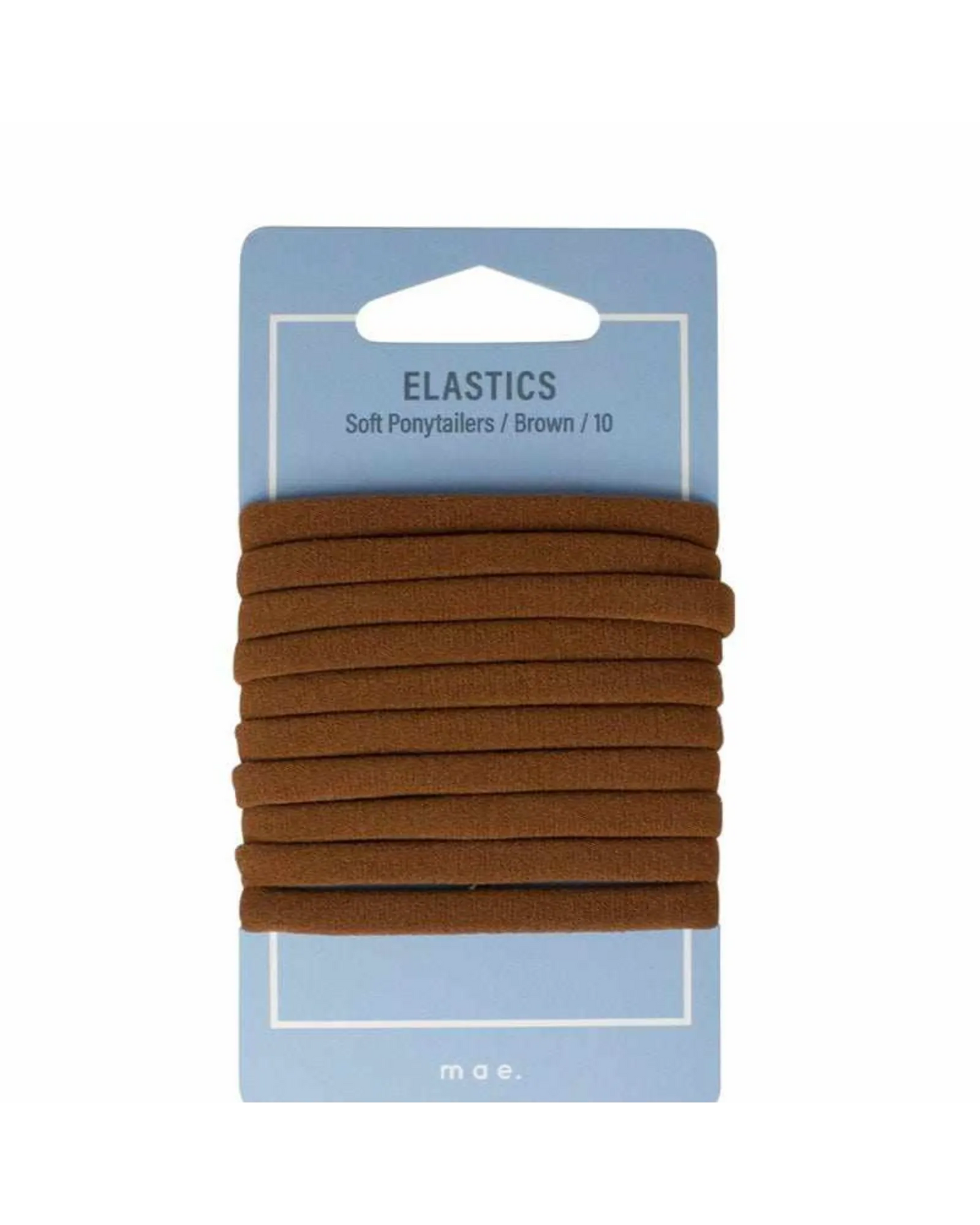Mae Elastic Ponytailer Soft Brown 10pk