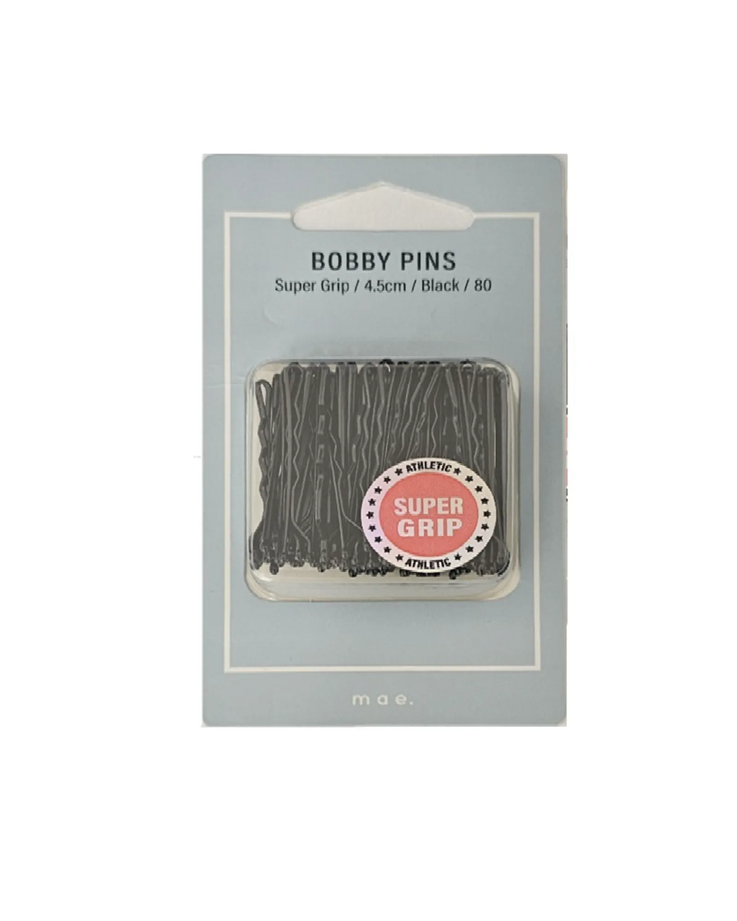 Mae Bobby Pin Super Grip 4.5cm Black 80pk