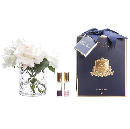 Cote Noire, Real Touch Flower, flower, decor, diffuser, Rose, White And Blush Rose