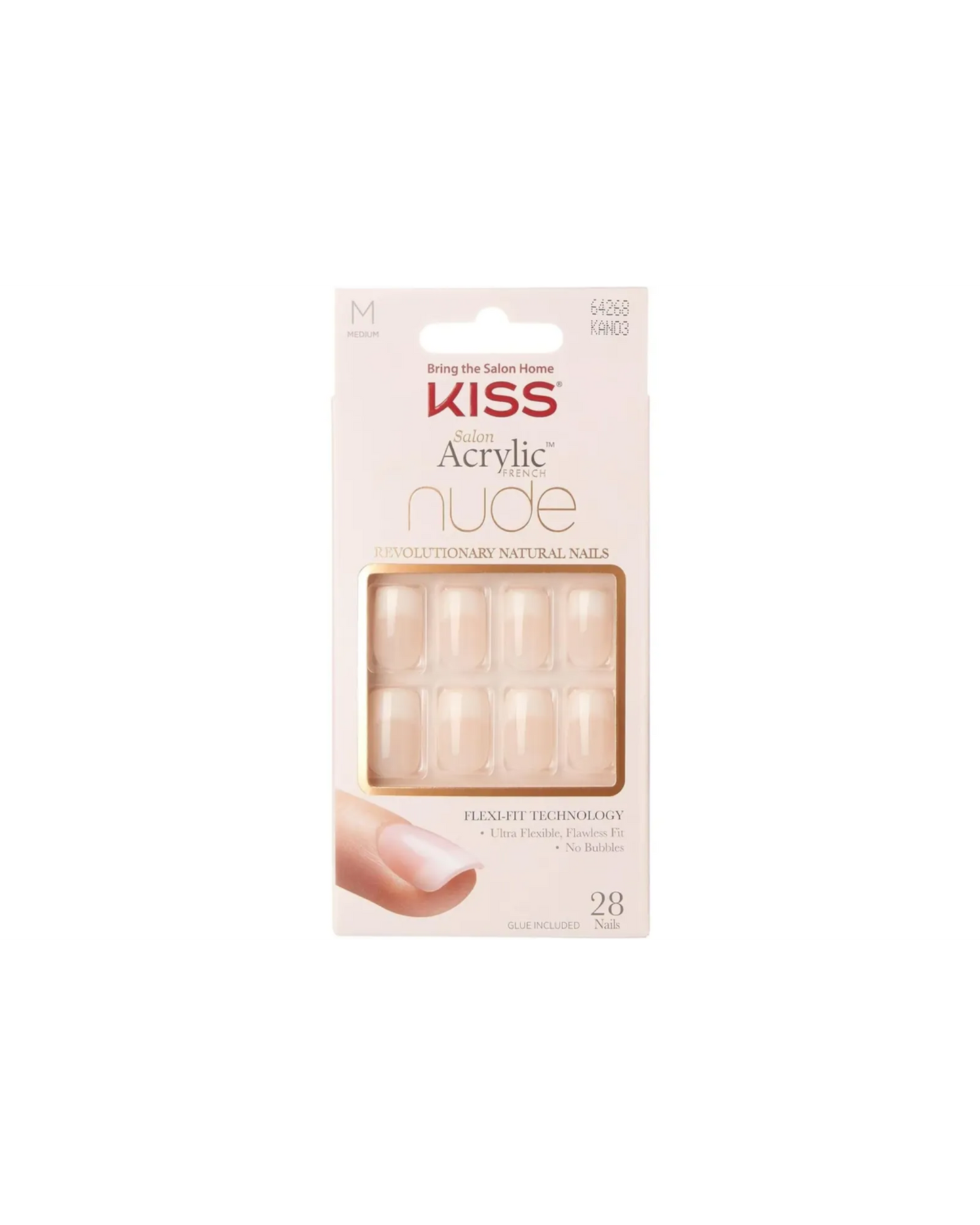KISS Acrylic French Nude Nails Cashmere 28pk