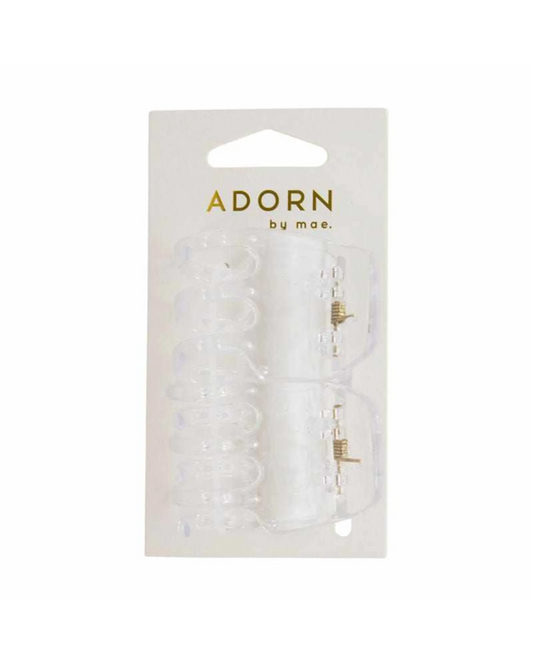Adorn By Mae Claw Grips Large Clear 2pk