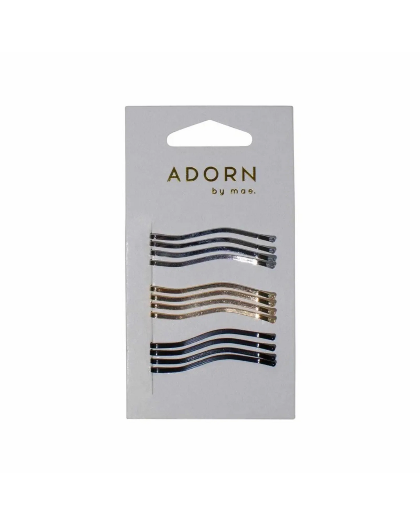 Adorn By Mae Hair Slides Metallic 12pk