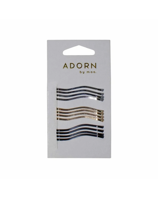 Adorn By Mae Hair Slides Metallic 12pk