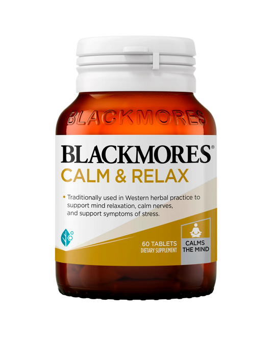 Blackmores, calm, relax,  relax your mind, mild anxiety, calm nerves, stress, nervous tension, mental wellbeing