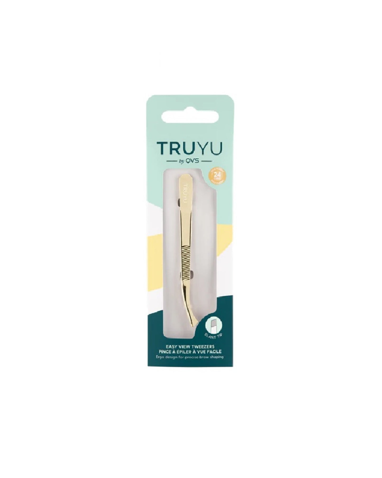Truyu Easy View Slant Tip Tweezer Gold