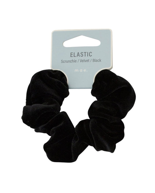 Mae Elastic Scrunchie Black Velvet