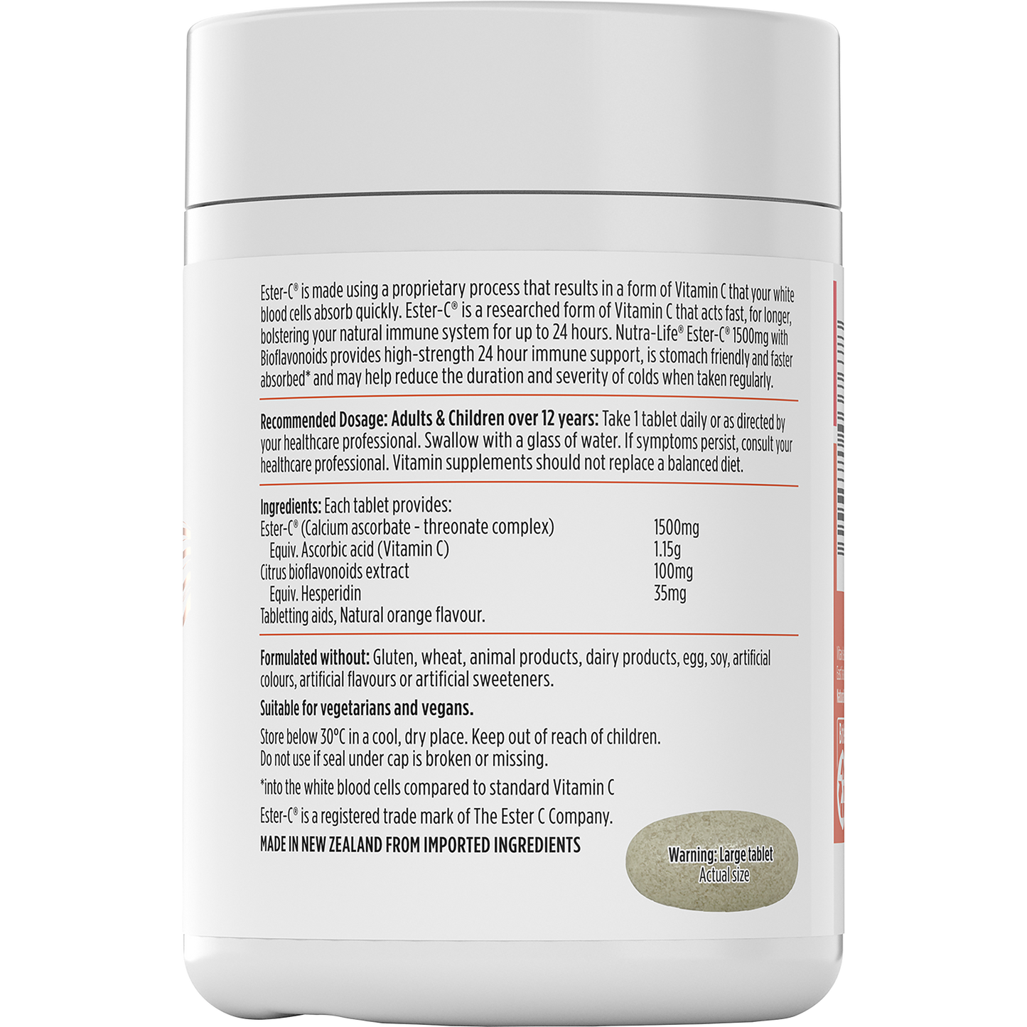 Nutra-Life Ester-C 1500mg with Bioflavonoids 100 Tablets