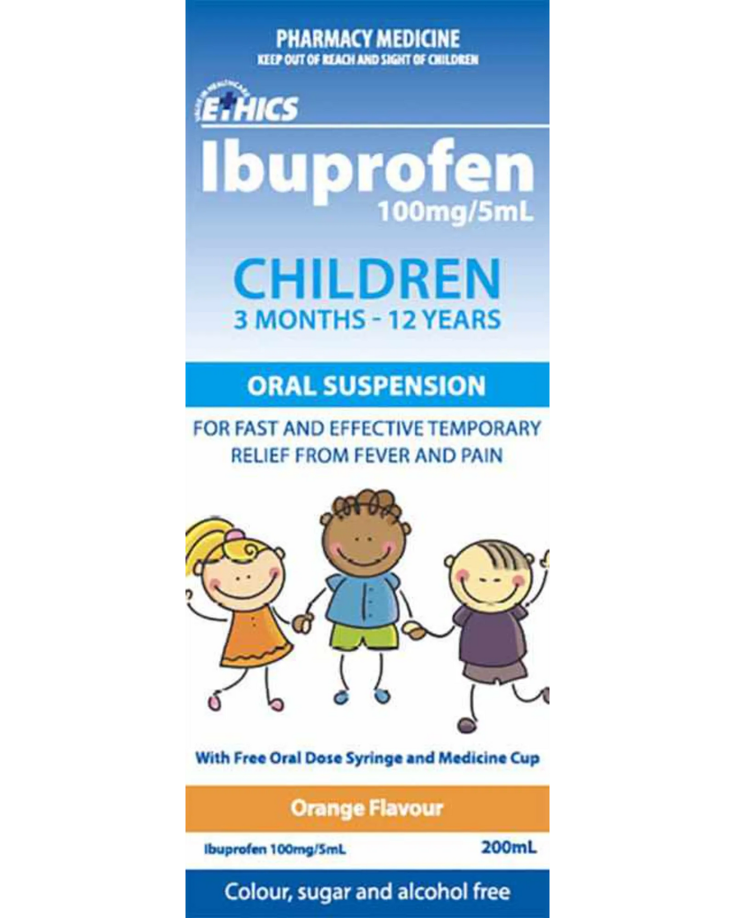 Ethics Ibuprofen 100mg/5ml 200ml