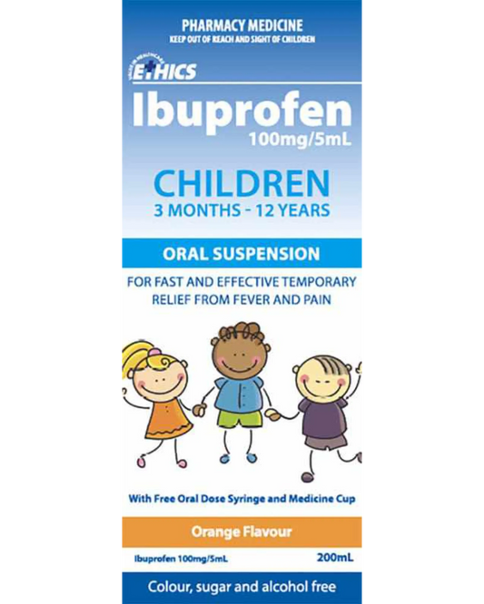 Ethics Ibuprofen 100mg/5ml 200ml