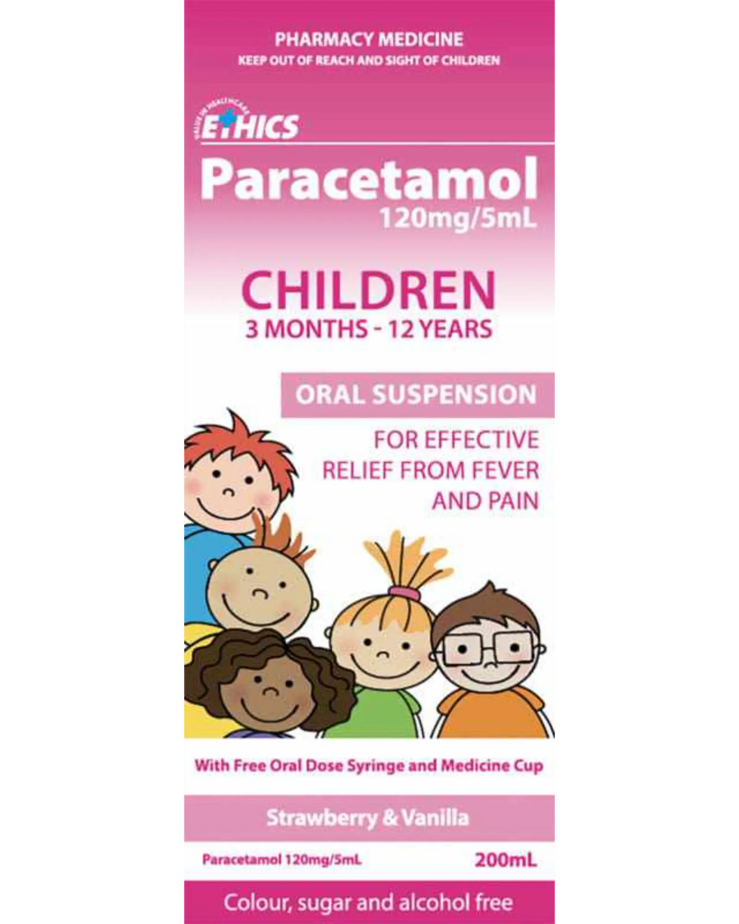 Ethics Paracetamol Suspension 120mg 200ml