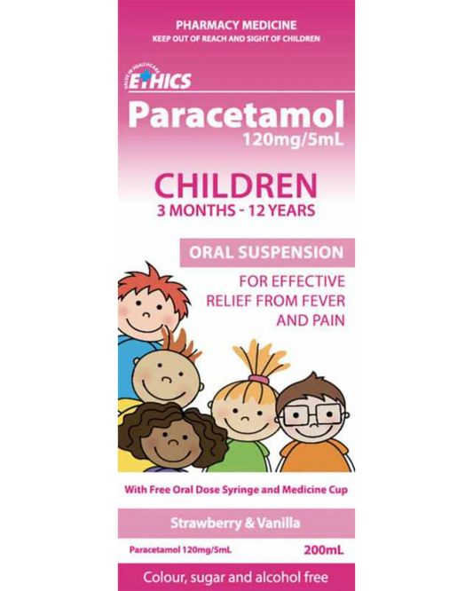 Ethics Paracetamol Suspension 120mg 200ml