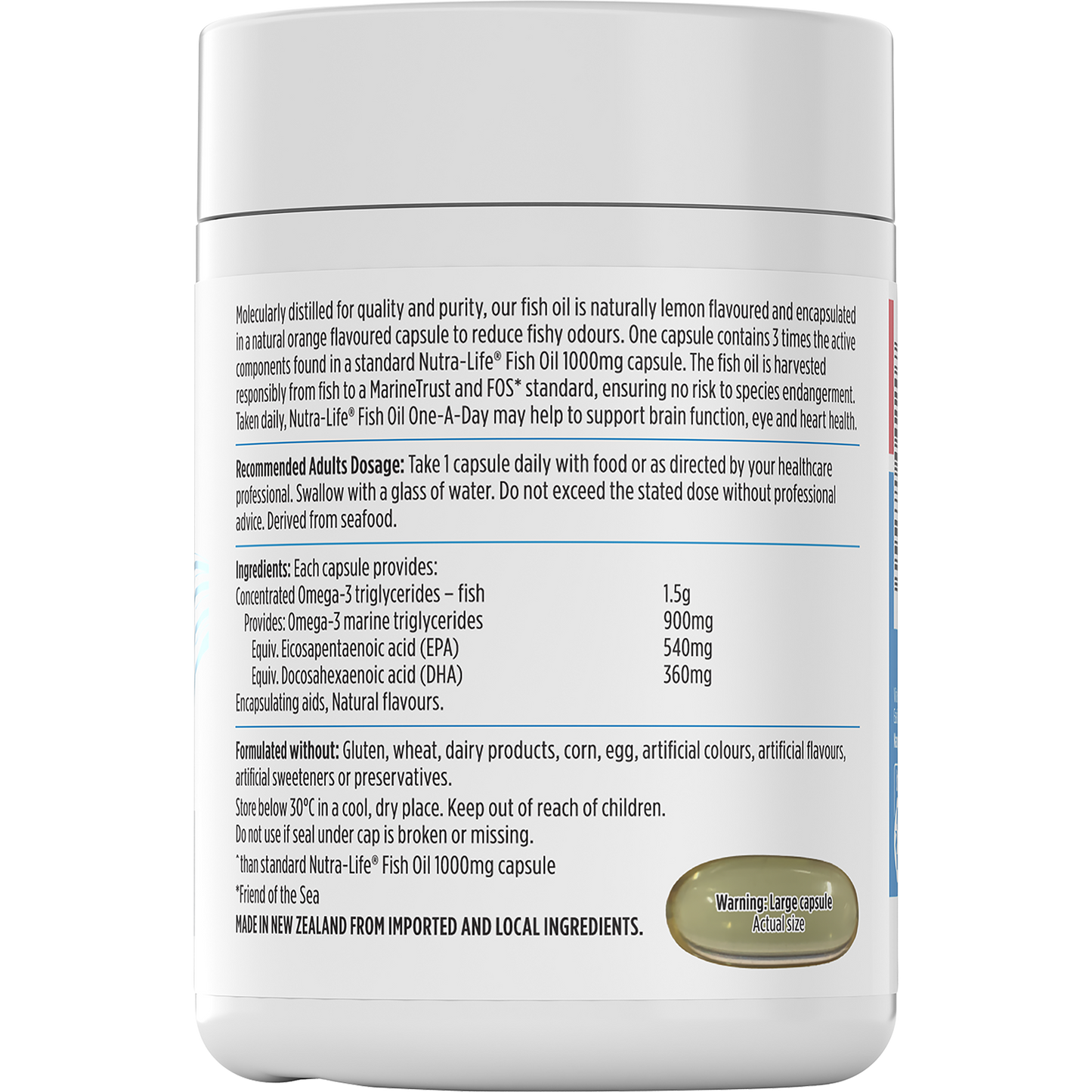 Nutra-Life Fish Oil One-A-Day 90 Capsules
