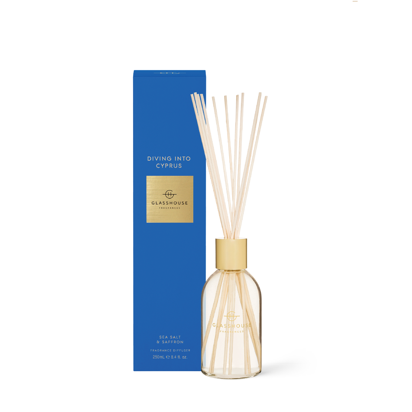 Glasshouse Fragrances, glasshouse, diffuser, Diving Into Cyprus, decor