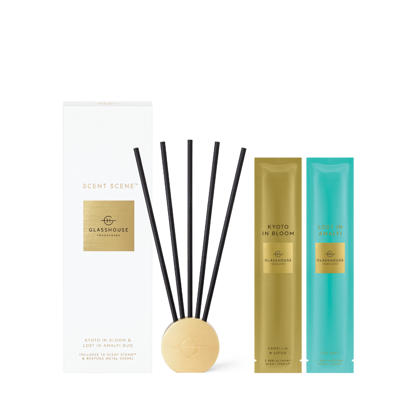 Glasshouse Fragrances, glasshouse, diffuser, Lost In Amalfi, Kyoto in bloom, decor