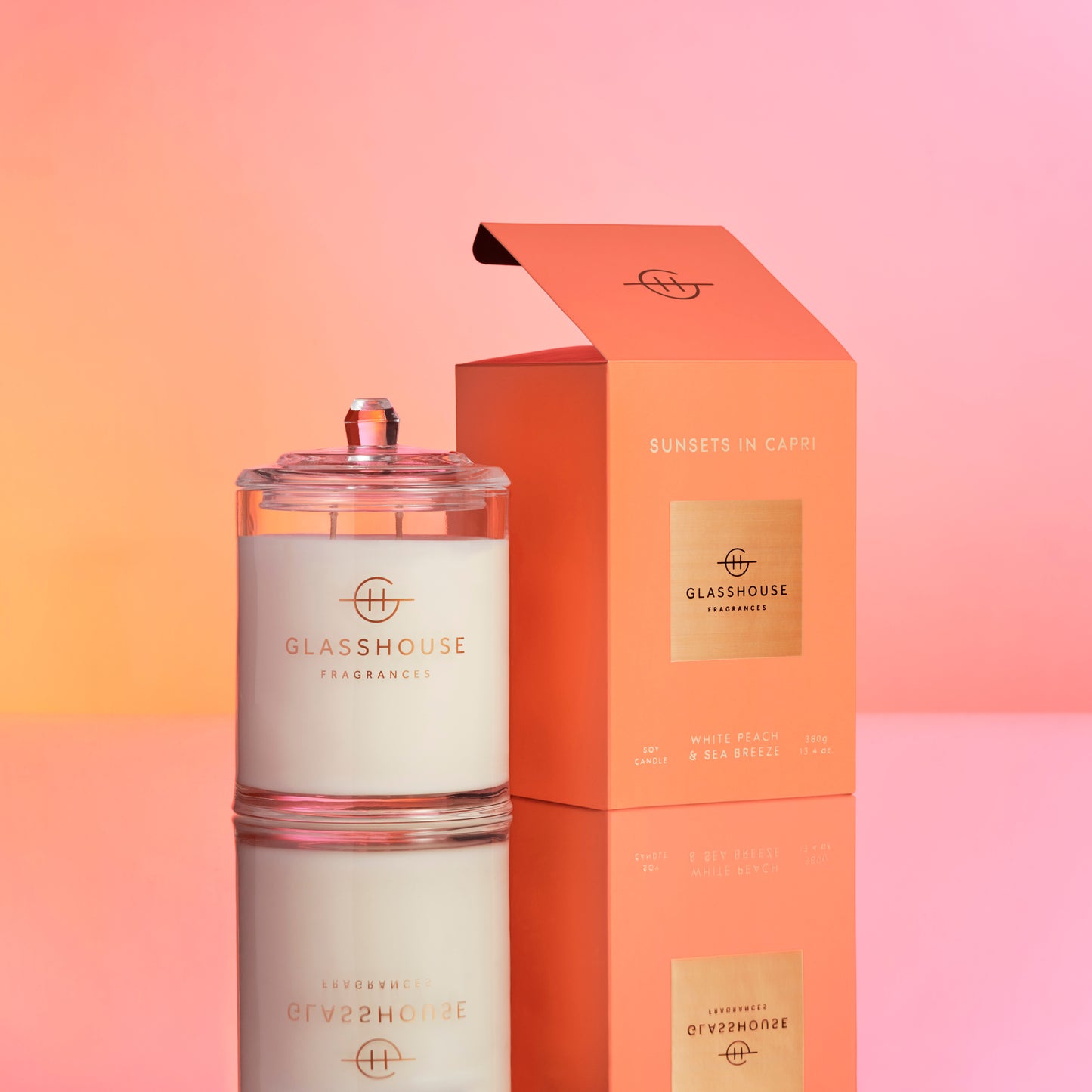Glasshouse Sunsets In Capri 380g Triple Scented Soy Candle
