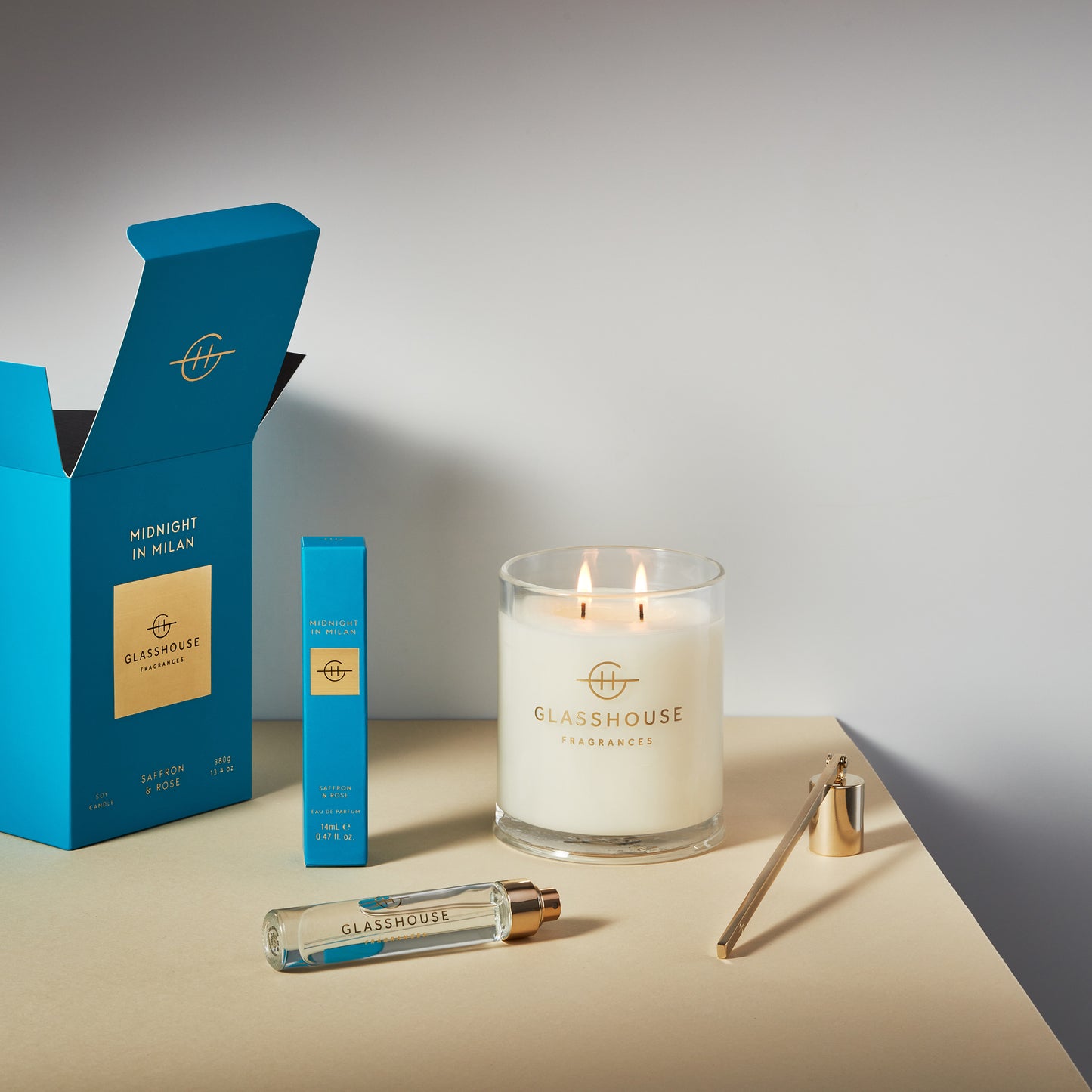 Glasshouse Midnight In Milan 380g Triple Scented Soy Candle