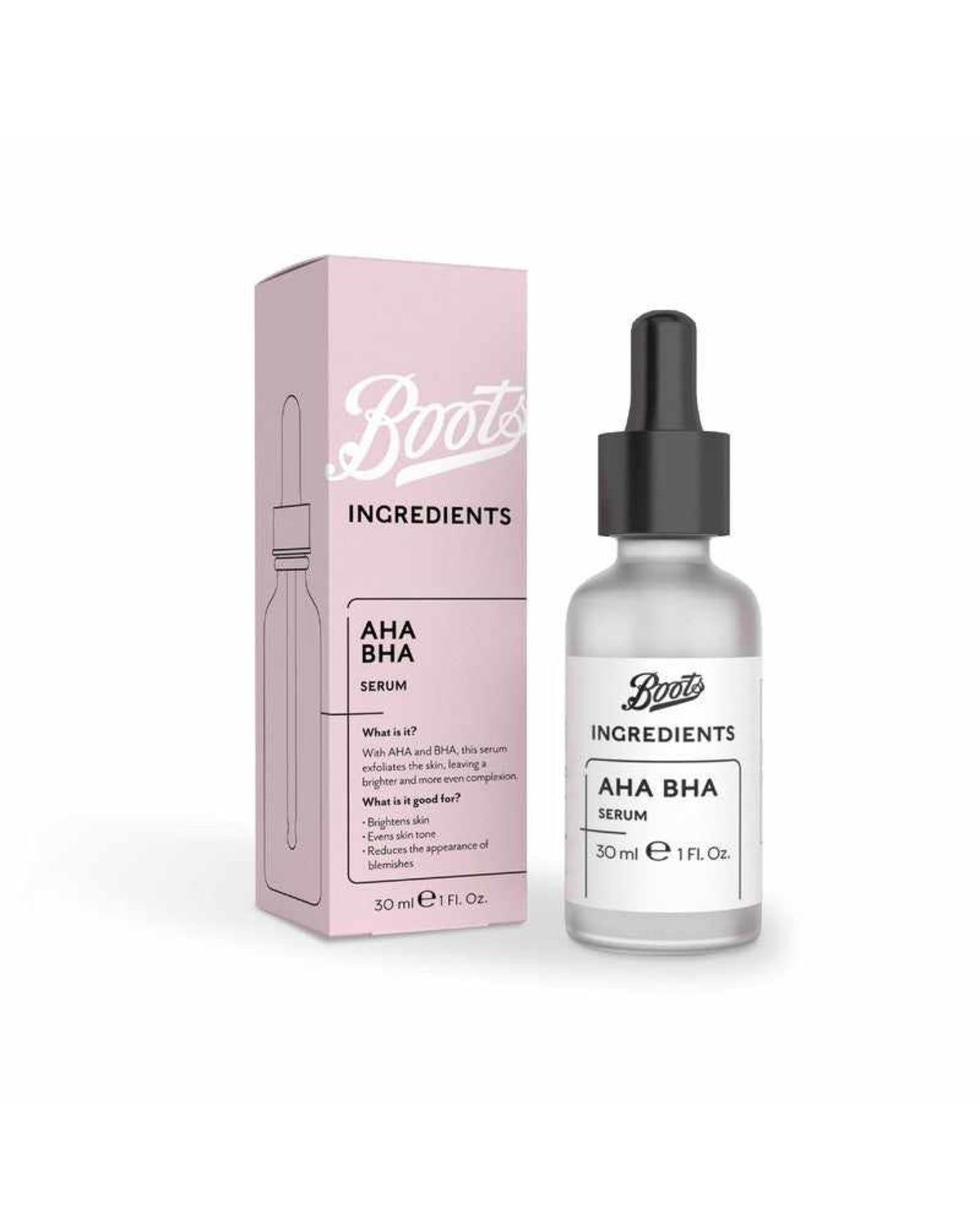 Boots Ingredients AHA BHA Serum 30ml