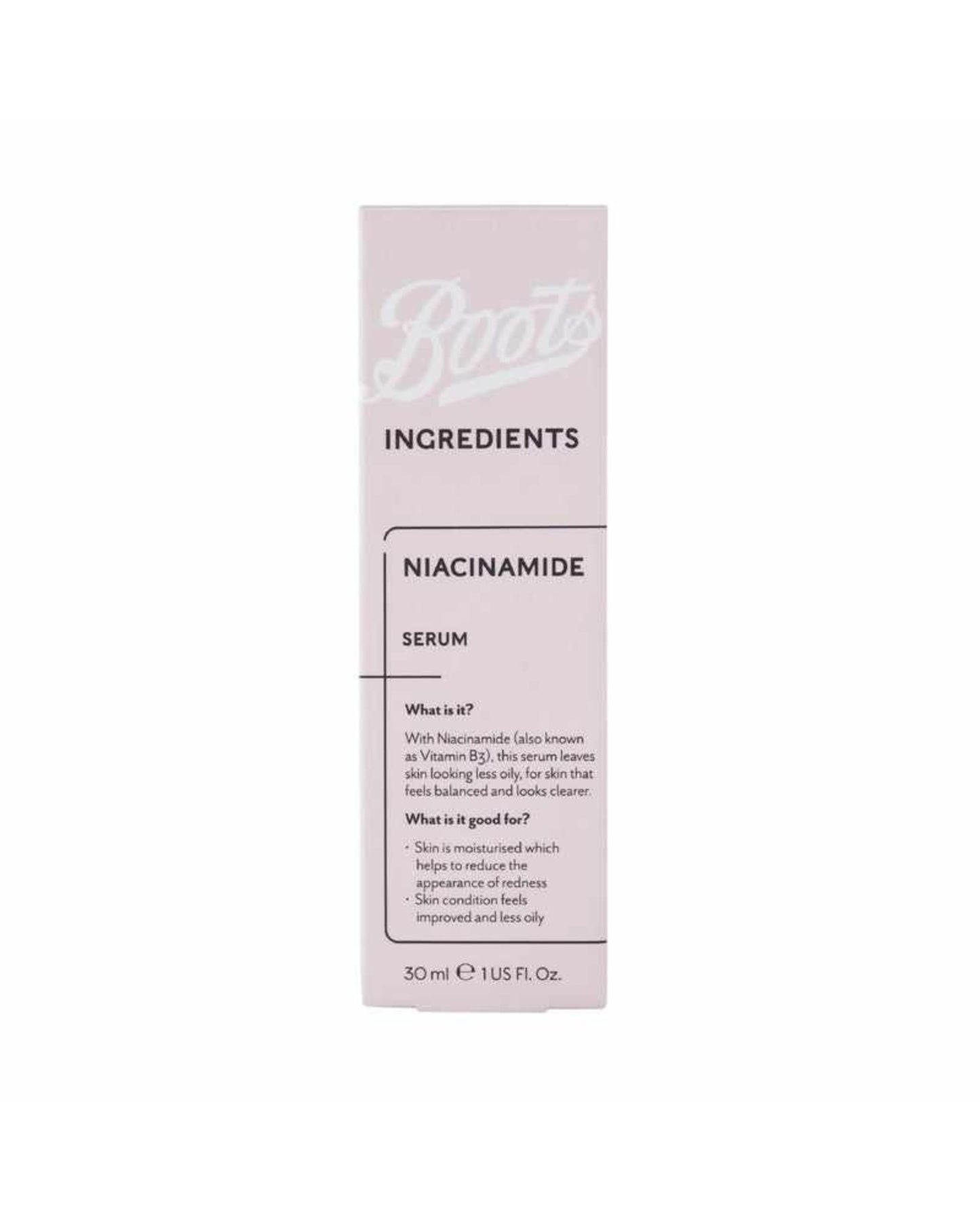 Boots Ingredients Niacinamide Serum 30ml