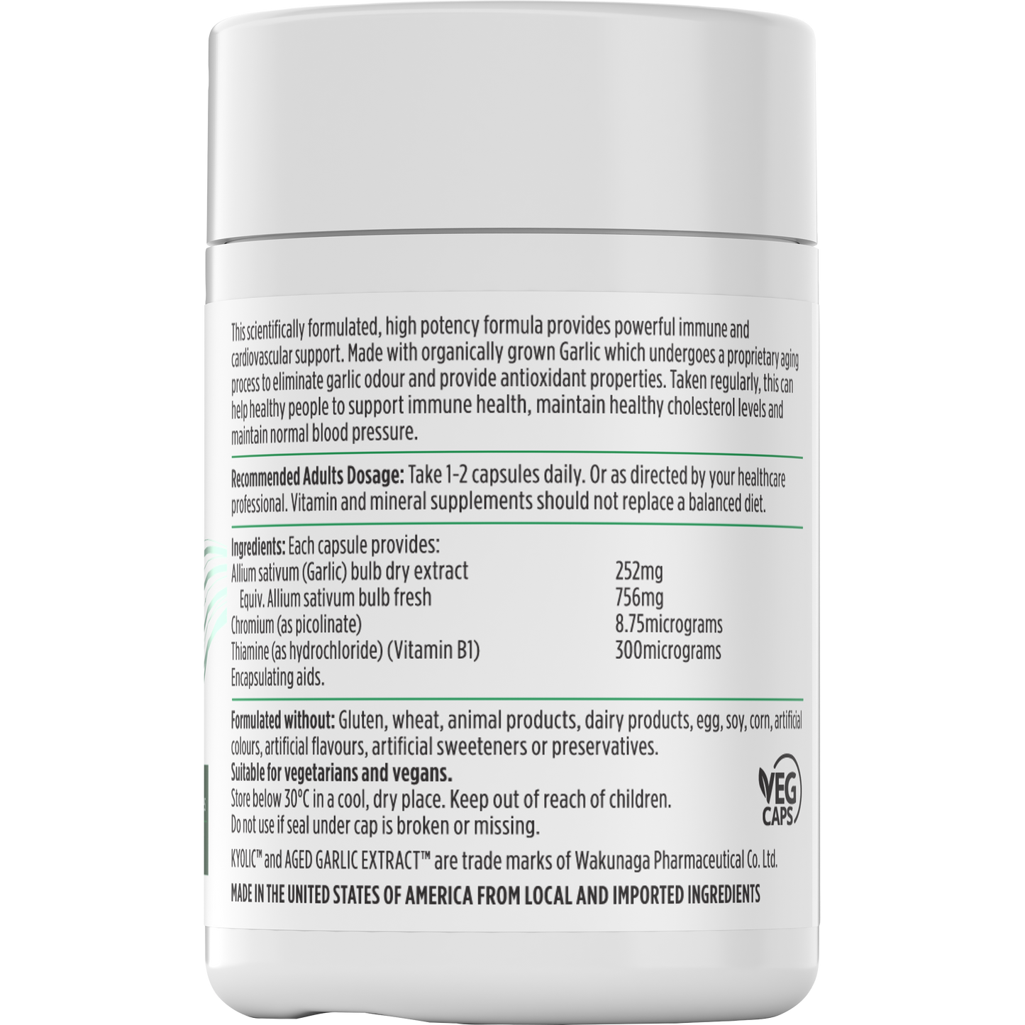 Nutra-Life Kyolicª Aged Garlic Extractª 60 Capsules