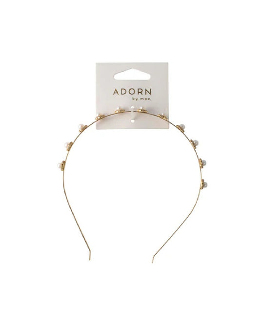 Adorn By Mae Headband Pearl & Diamante