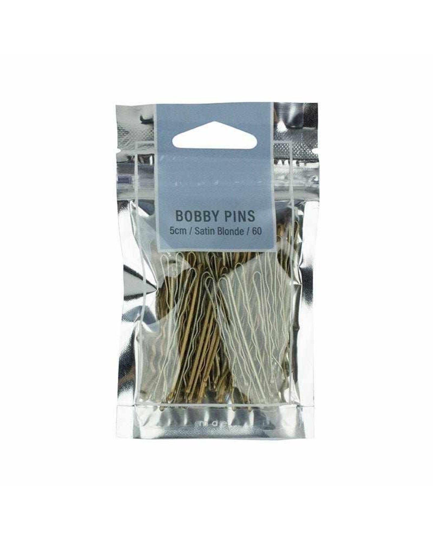 Mae Bobby Pins 5cm Satin Blonde 60pk