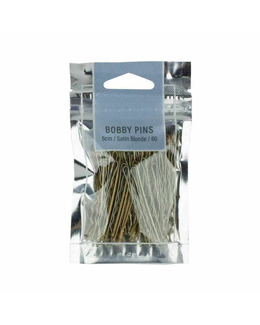 Mae Bobby Pins 5cm Satin Blonde 60pk