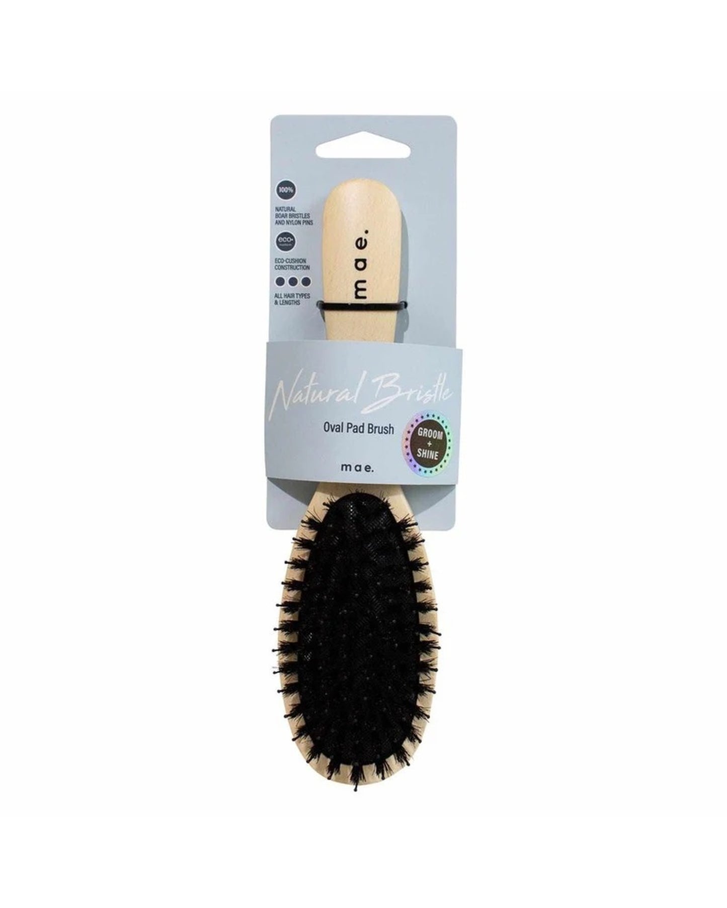 Mae Brush Natural Bristle Oval Pad