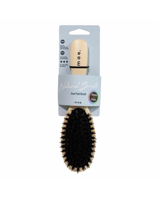 Mae Brush Natural Bristle Oval Pad