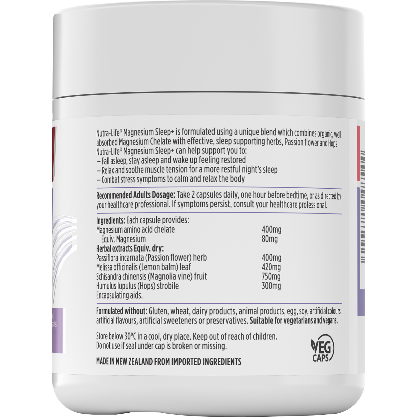Nutra-Life Magnesium Sleep+ 60 Capsules