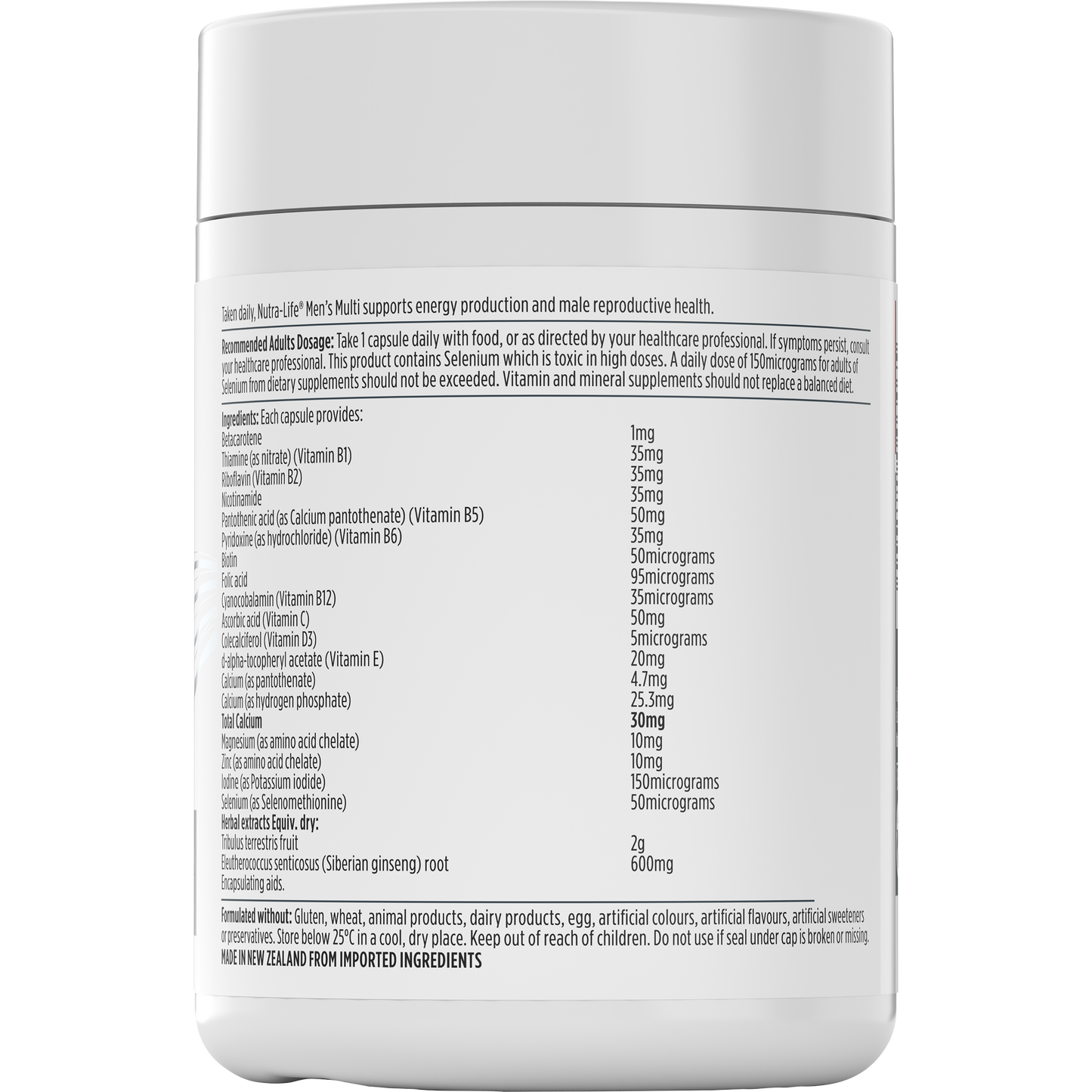 Nutra-Life Men's Multi 120 Capsules