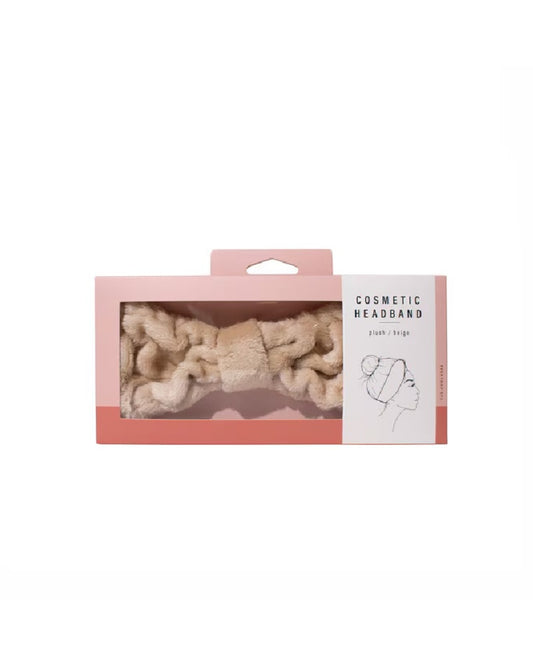 Simply Essential Plush Cosmetic Headband Beige