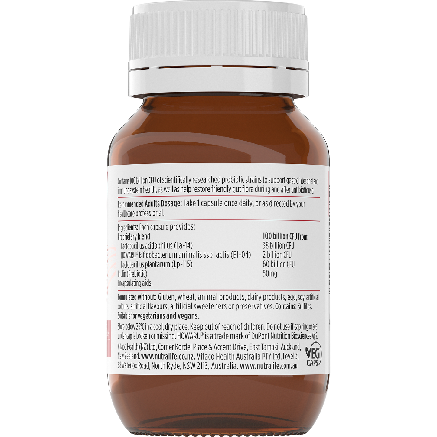 Nutra-Life ProBiotica Ultra Strength 100 Billion 30 Capsules