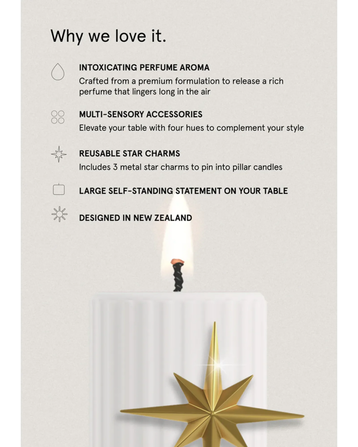 Smith&Co Tonka & White Musk Pillar Candle 250g