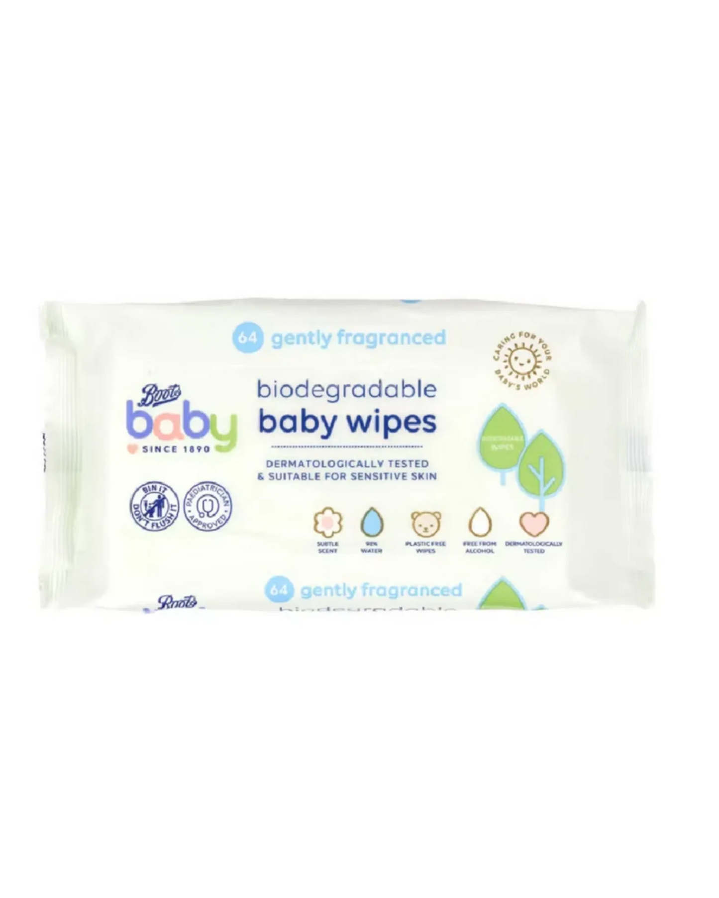 Boots Baby Biodegradable Fragranced Wipes 64pk