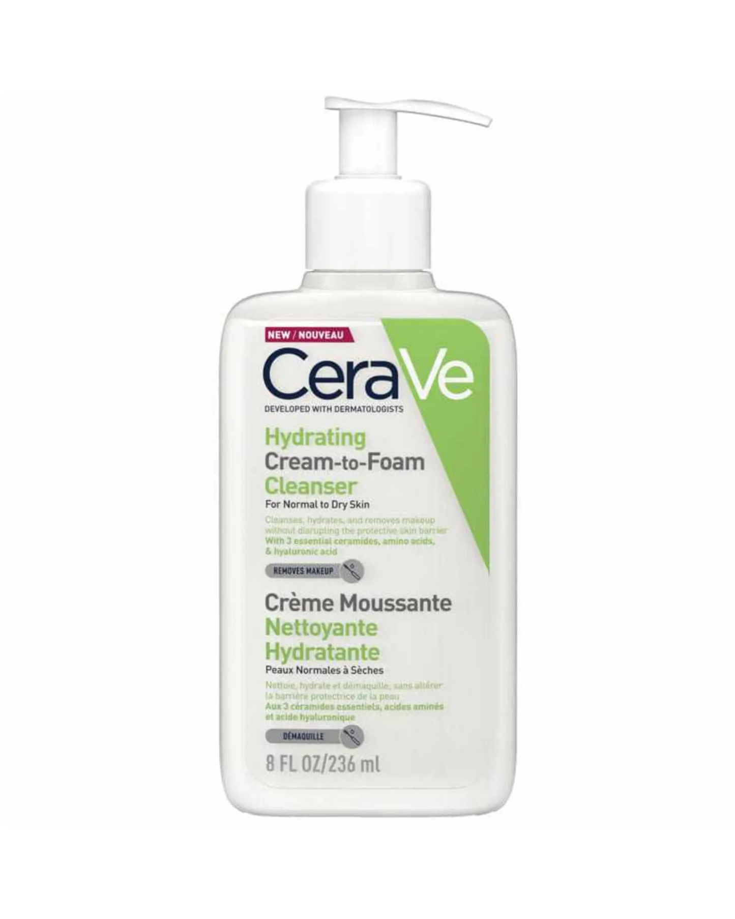 CeraVe Hydrating Cream-to-Foam Cleanser 236ml