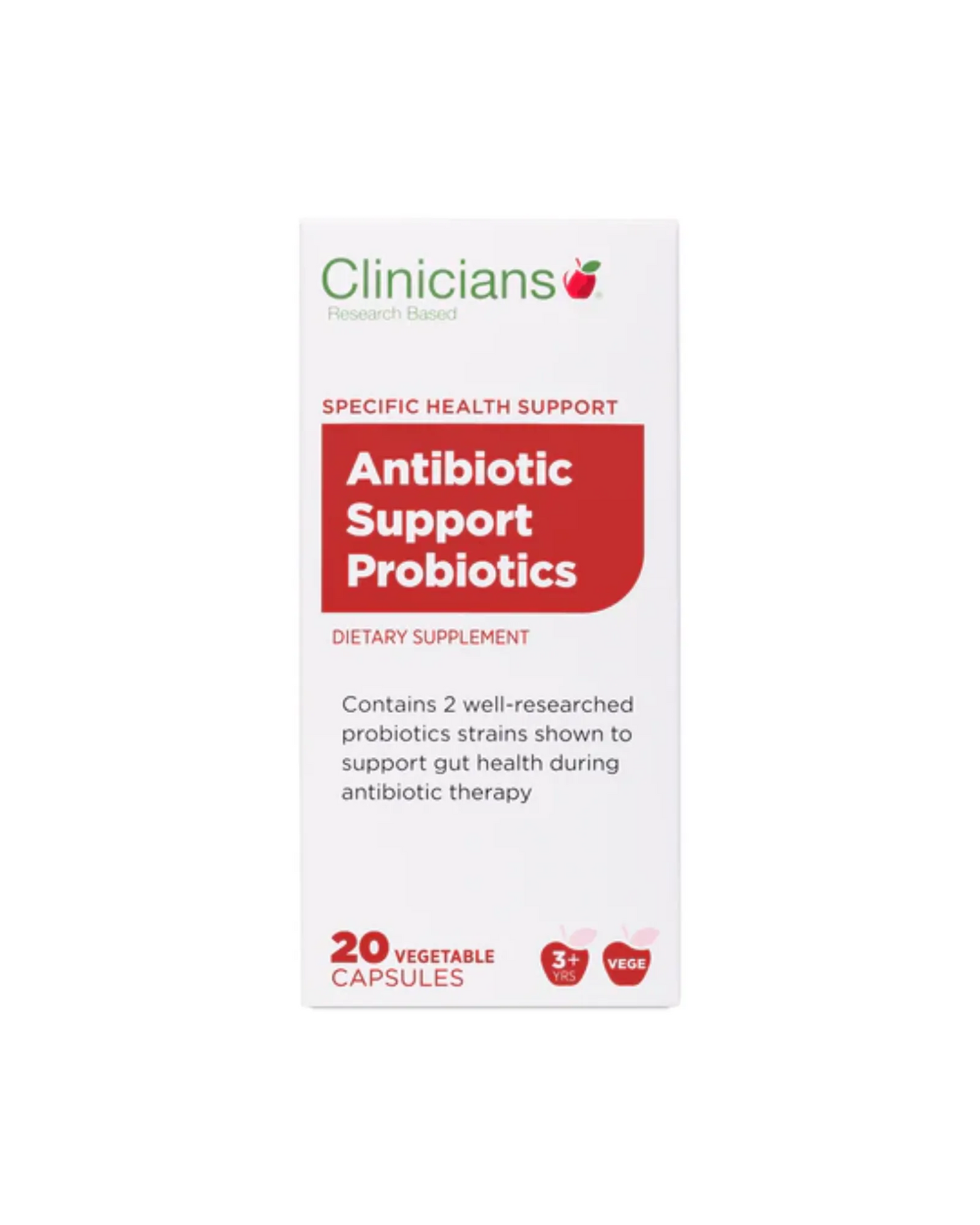 Clinicians Antibiotic Support Probiotics Vege Capsules 20s