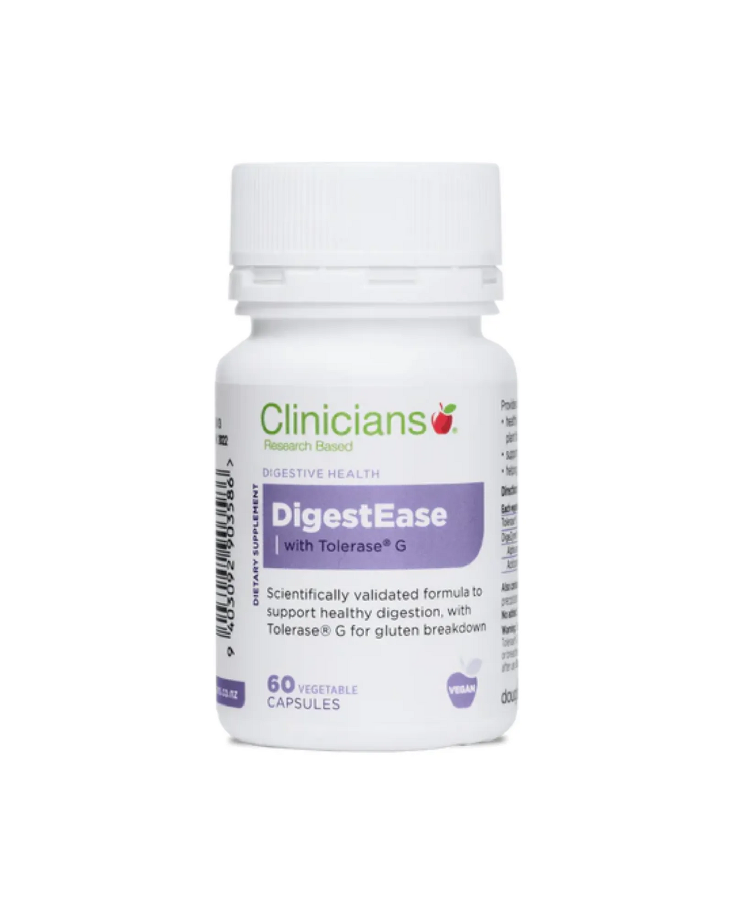 Clinicians DigestEase with Tolerase G Vege Capsules 60s