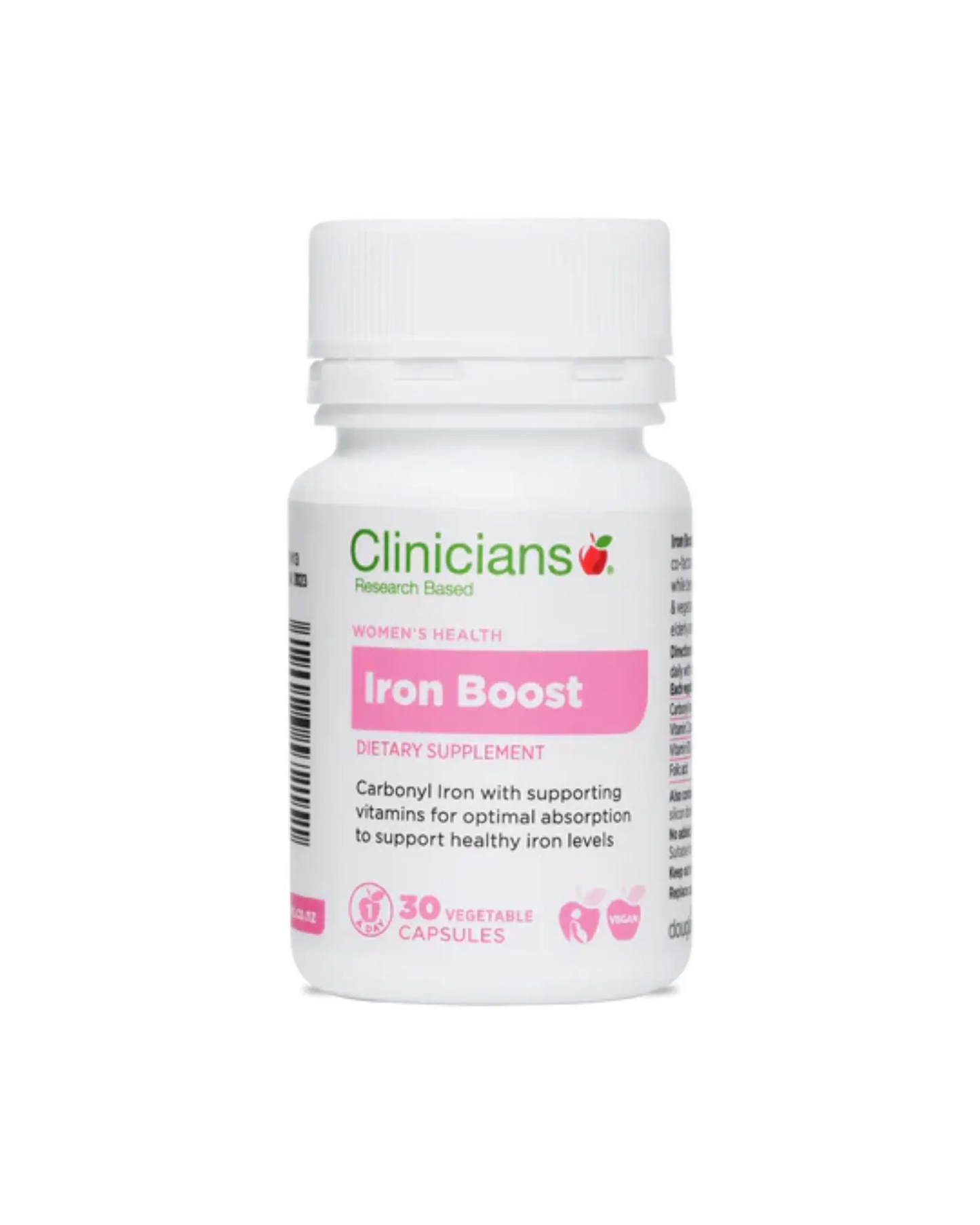 Clinicians Iron Boost Vege Capsules 30s