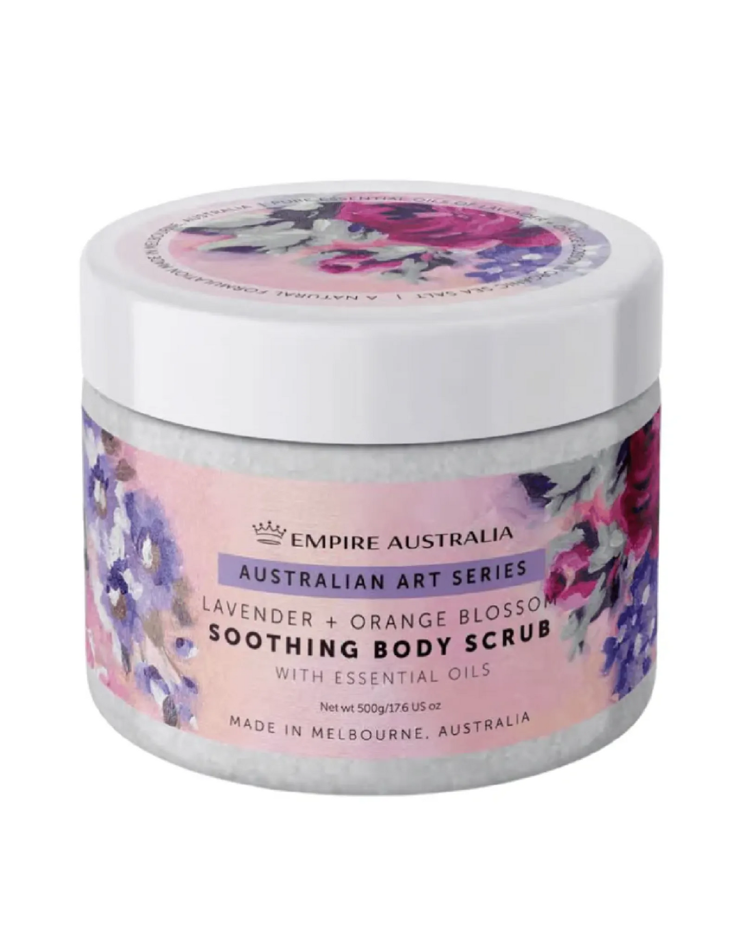 Australian Art Painterly Lavender & Orange Blossom Sea Salt Body Scrub 500g