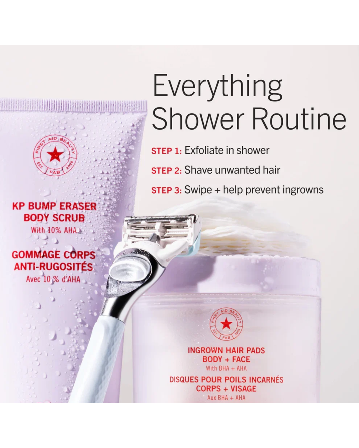 Ingrown Hair Pads with BHA + AHA 60 Pads