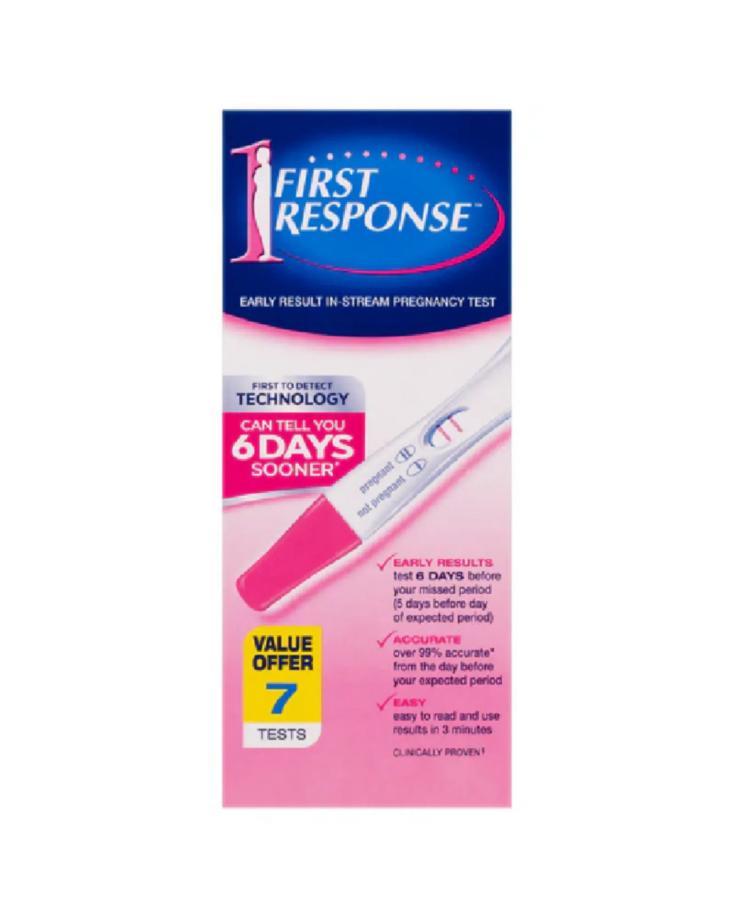 First Response Instream Pregnancy Test Bonus Offer 6+1 Pack