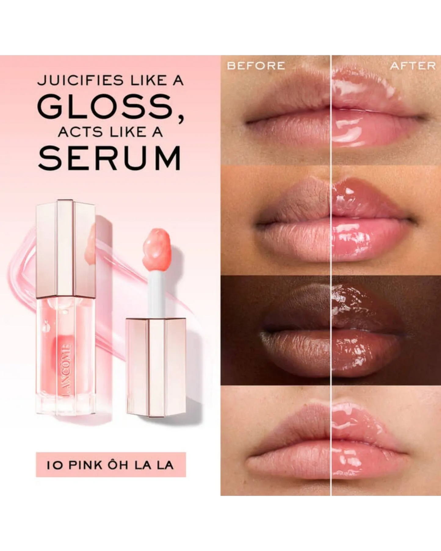 Lip Idole Juicy Lip Oil Gloss 10 Pink Oh La La