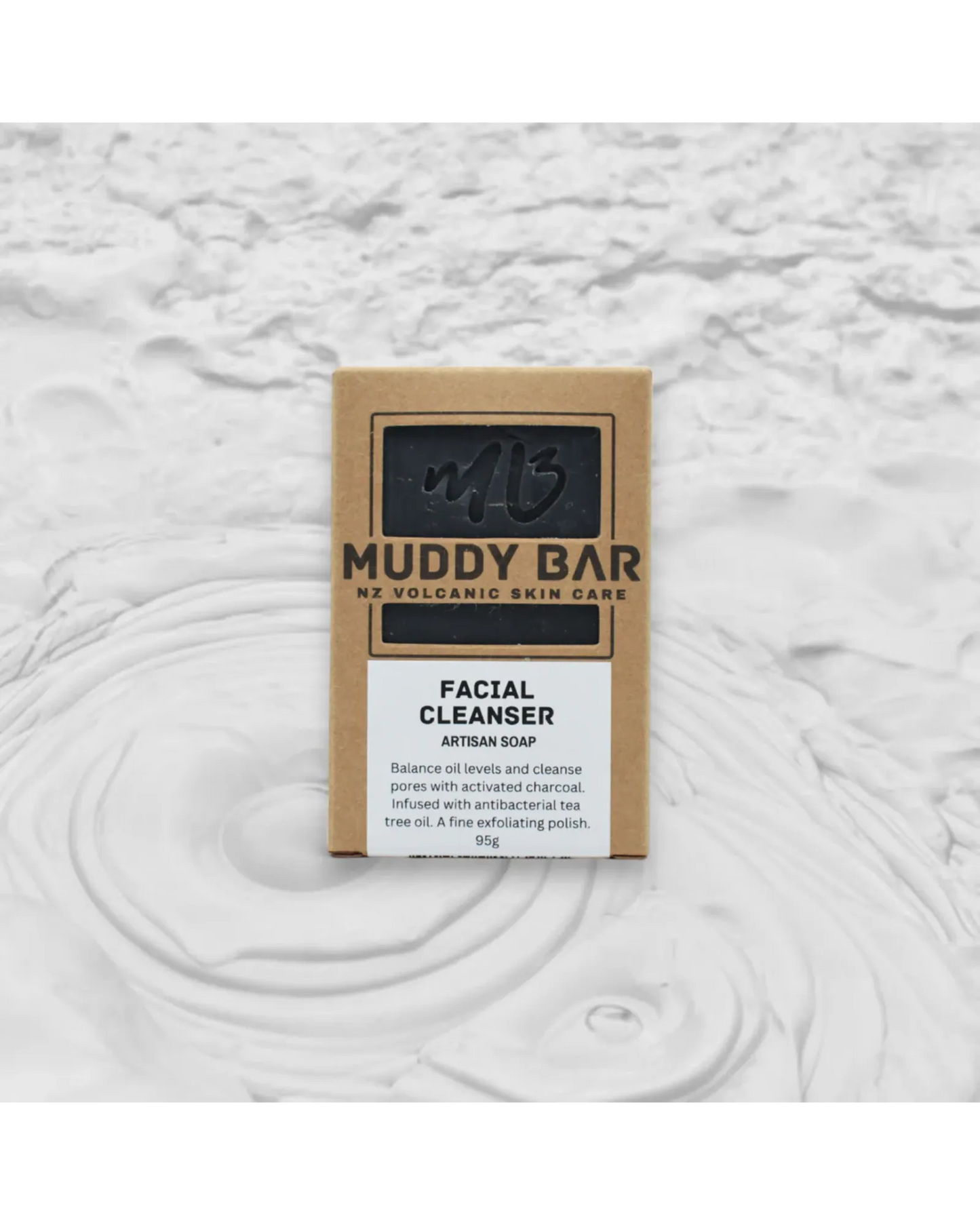 Muddy Bar Facial Cleanser Charcoal and Tea Tree Artisan Soap