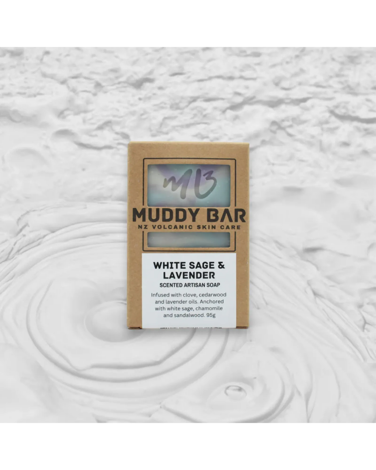 Muddy Bar White Sage & Lavender Artisan Soap
