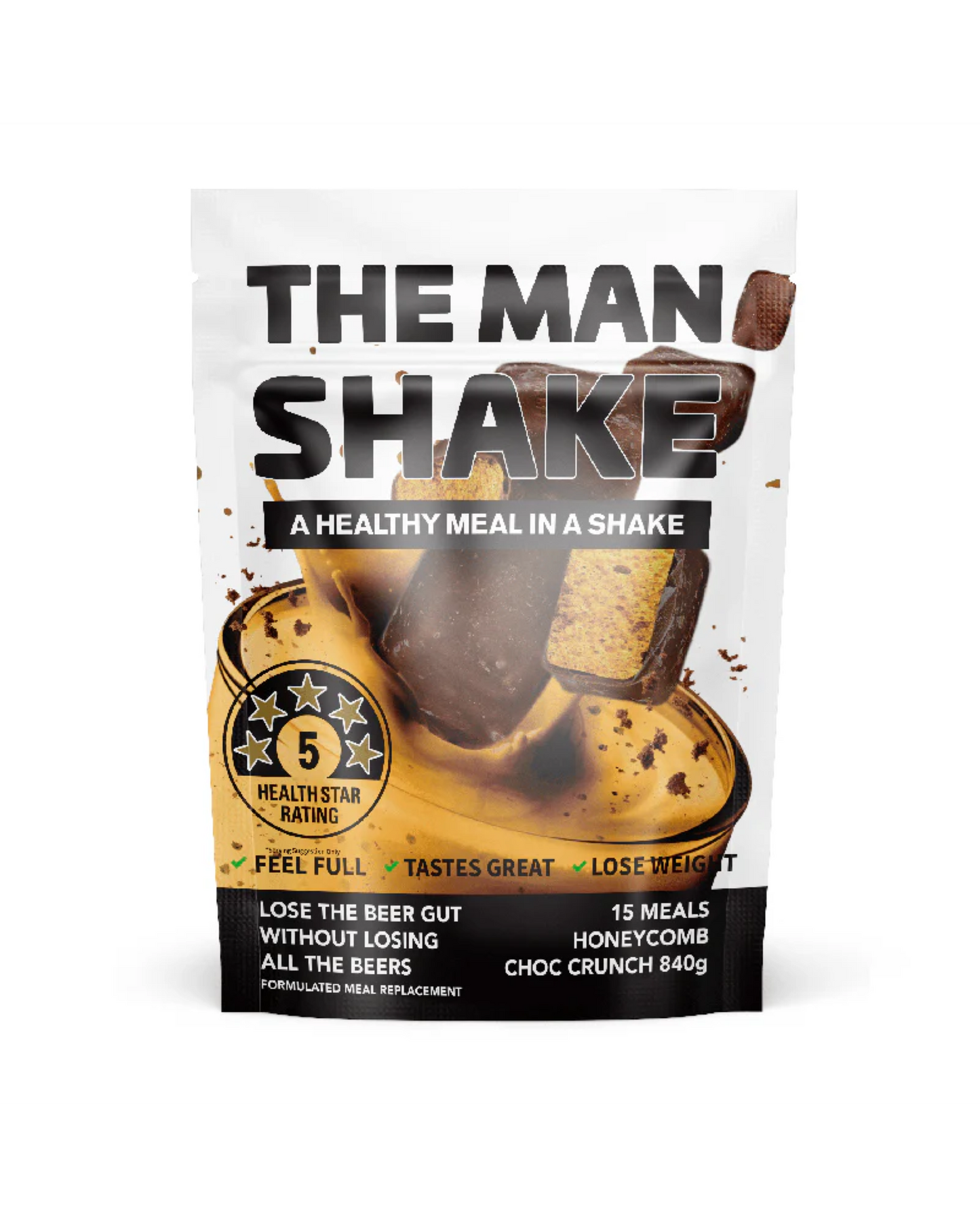 The Man Shake Chocolate Honeycomb Crunch 840g