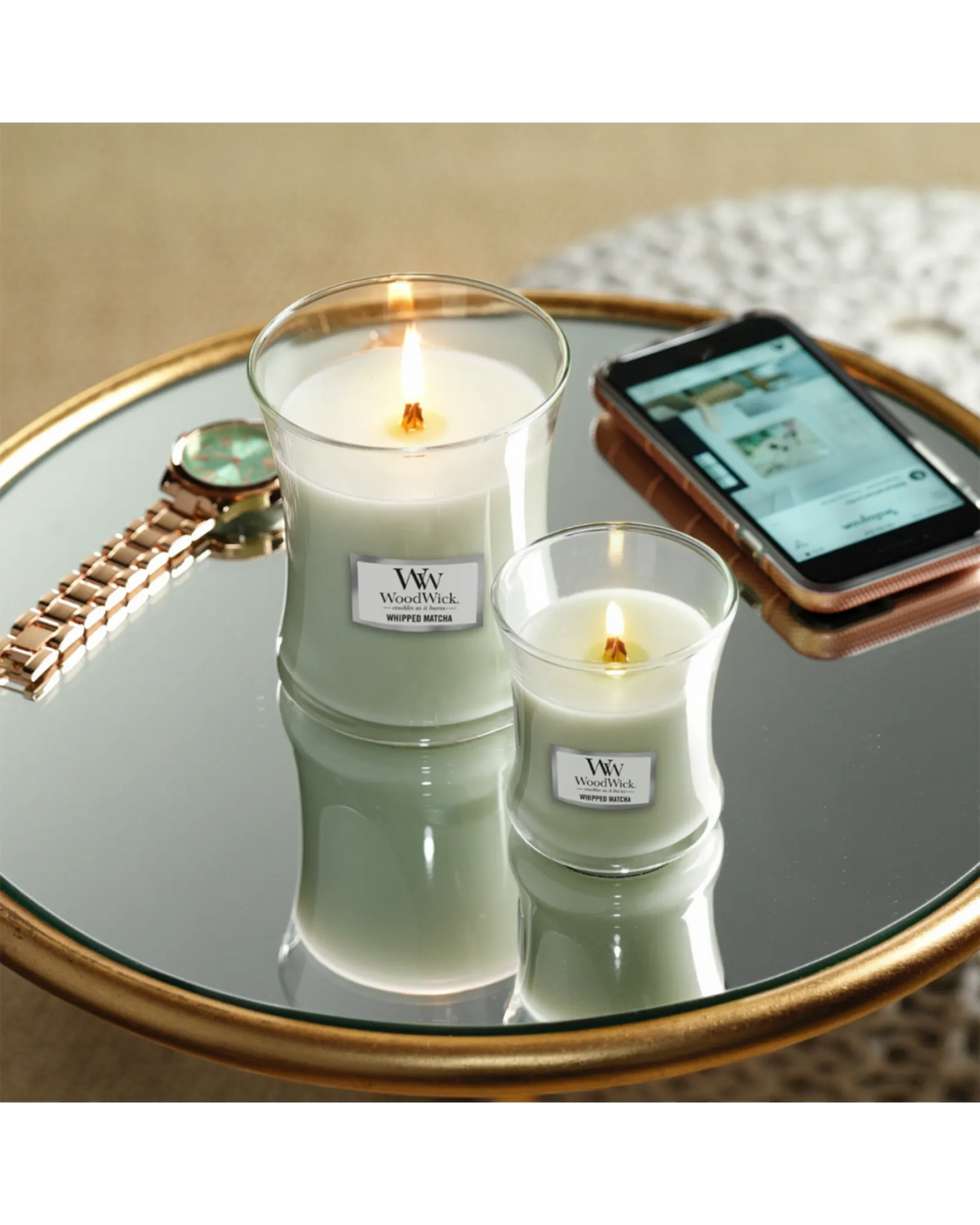 WoodWick Candle Whipped Matcha Medium