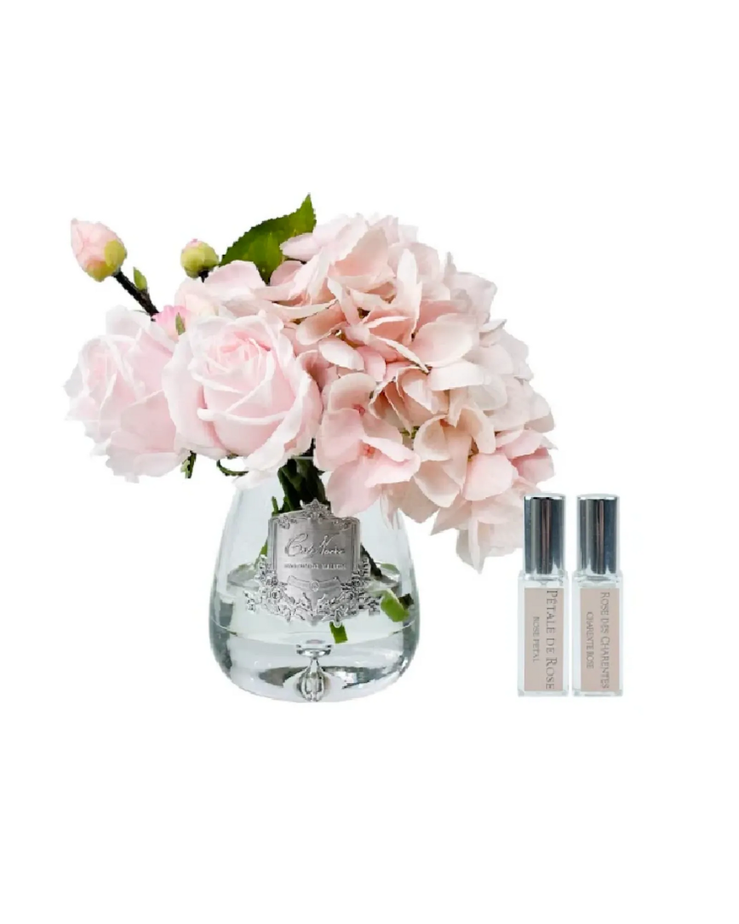 Cote Noire Pink Tea Rose & Hydrangeas Bouquet