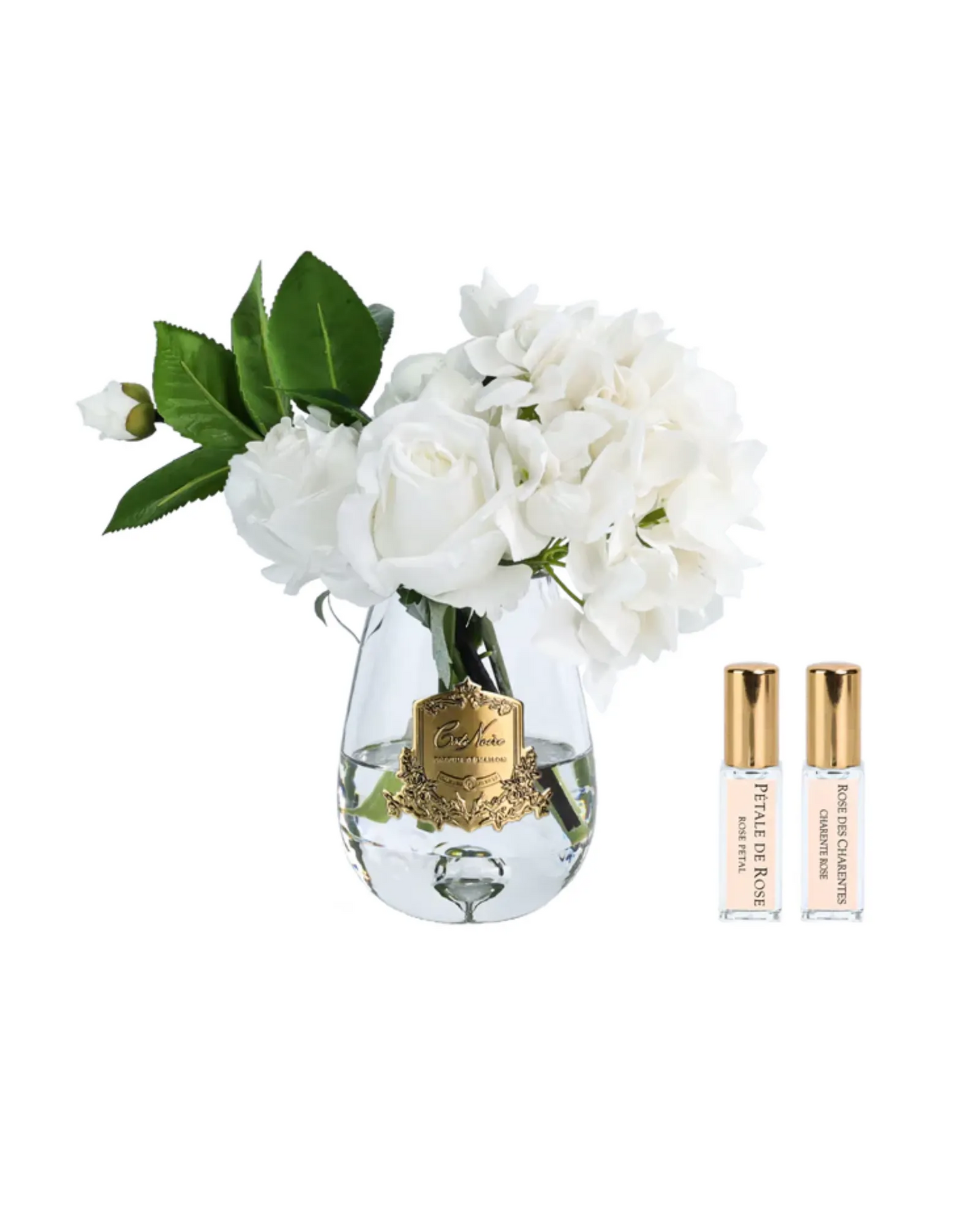 Cote Noire White Tea Rose & Hydrangeas Bouquet