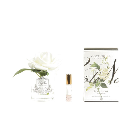Cote Noire, Real Touch Flower, flower, decor, diffuser, Rose, Ivory White