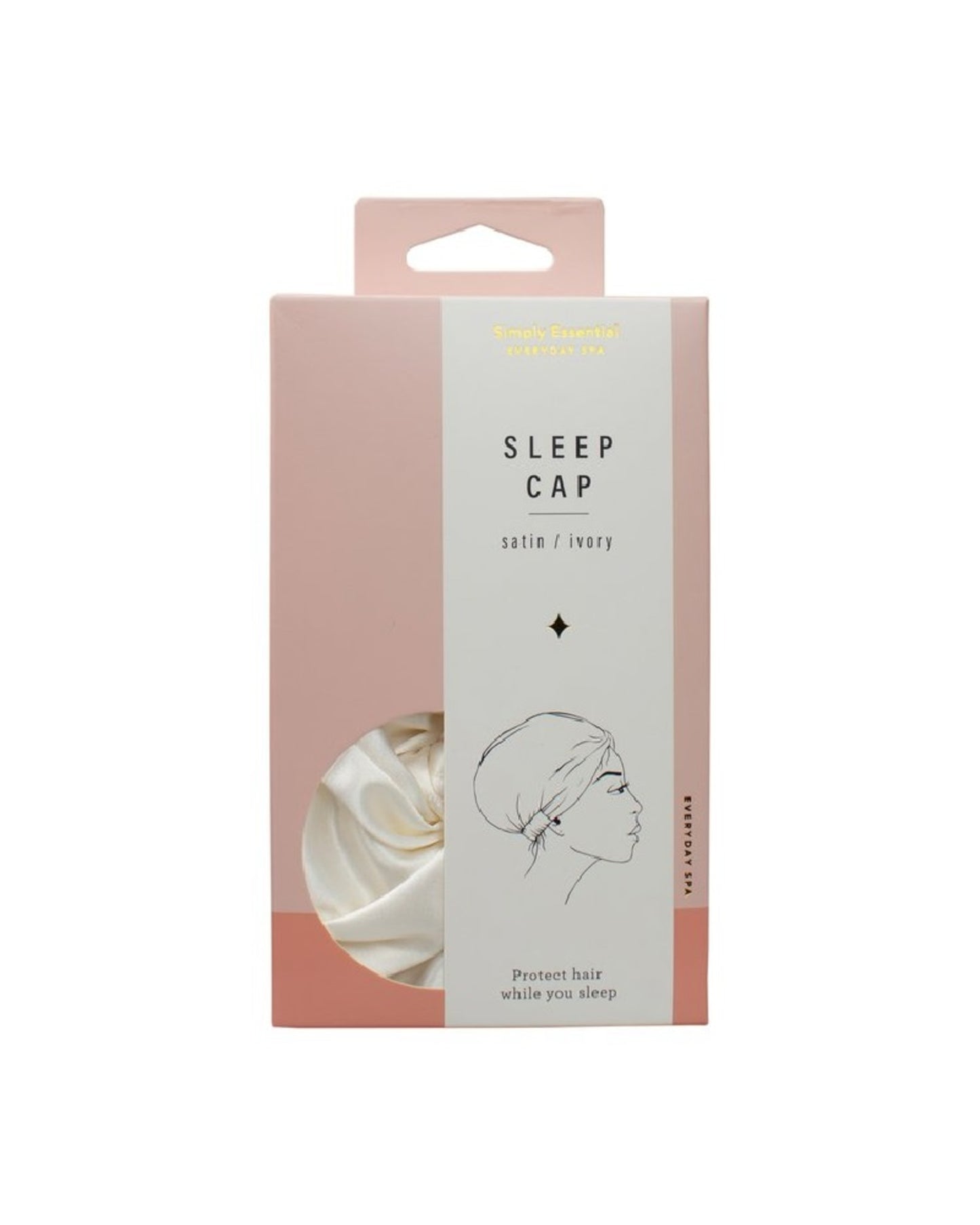 Simply Essential Sleep Cap Satin Ivory